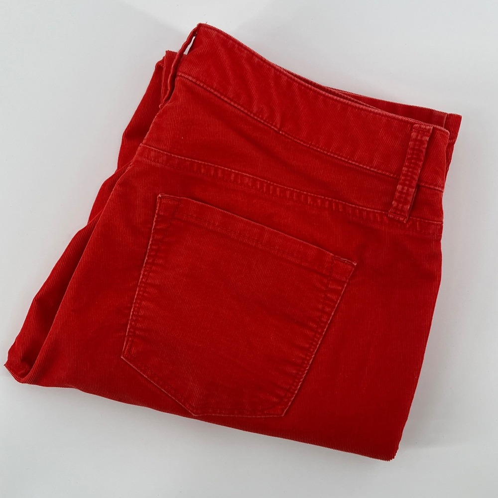 Ann Taylor Loft. Corduroy Pants, Womens, Size 8-10, Red, Modern Straight Leg